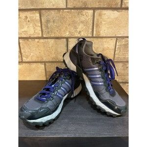 Adidas Womens Thrasher C76332 Gray Purple Lace Up Low Top Running Shoes Size 6.5